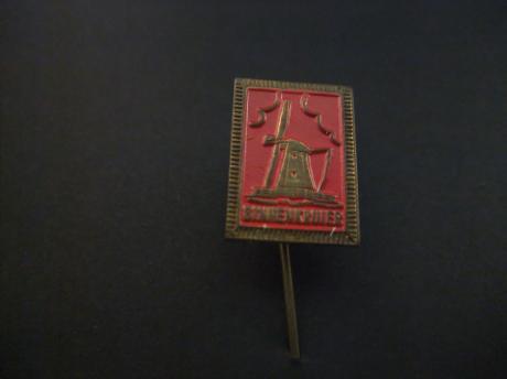 Binnenkruier windmolen (molen heeft geen staart), rood